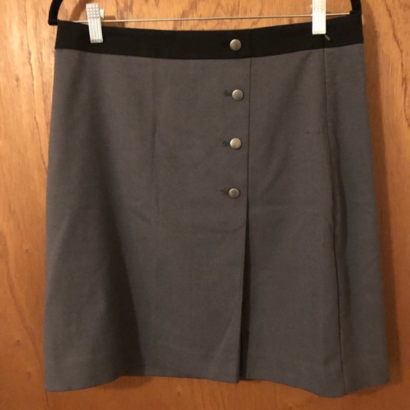 LOFT Dresses & Skirts - NWT! LOFT Gray Button Skirt